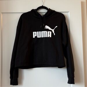 Puma Black Cropped Hoodie
